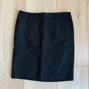 Dalia Collection Black Polka Dot Pencil Skirt